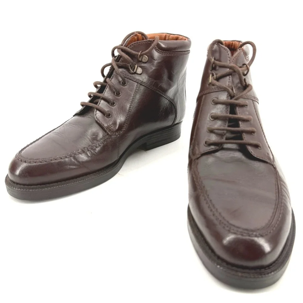 Giorgio Brutini Lennon Chukka Boots Men 7.5 Brn Leather Moc Toe Lace Up